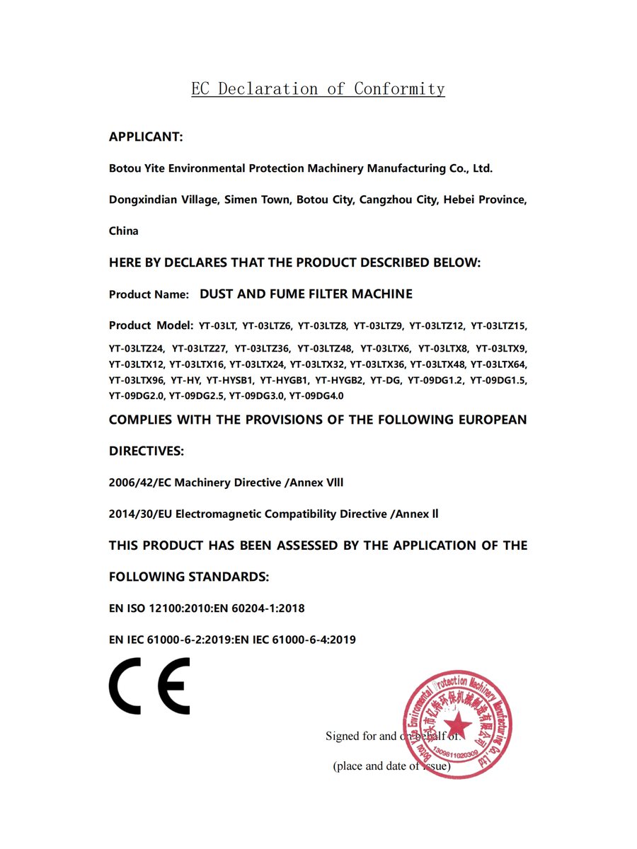 EC Declaration of Conformity