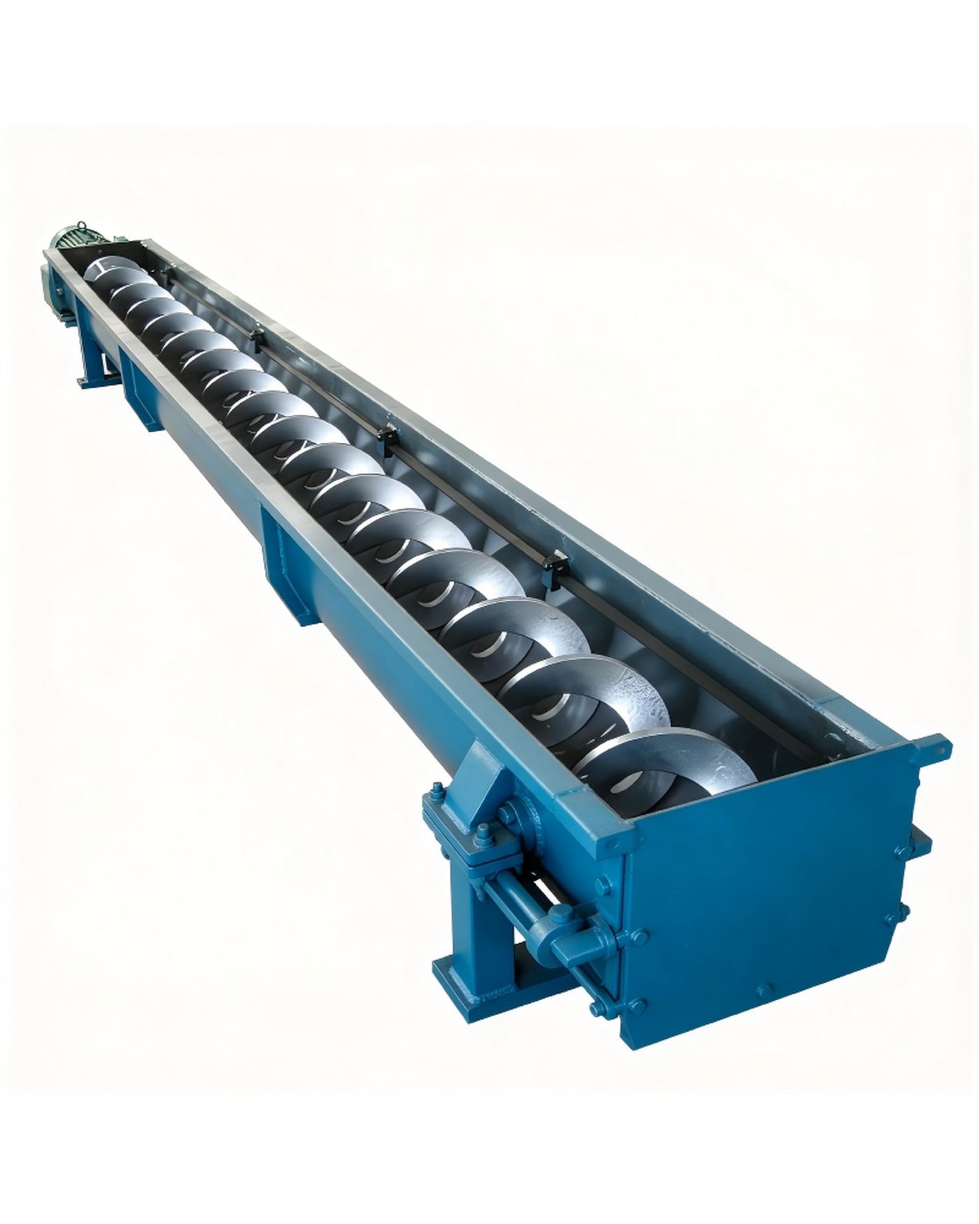 Screw conveyor built to customer engineering drawings — matched system delivery with dust collector